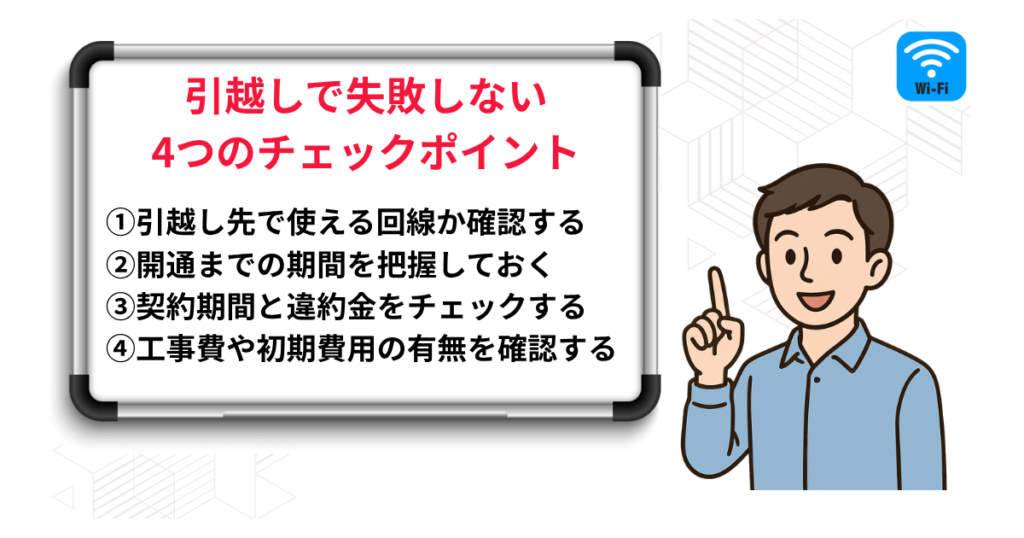 引越しで失敗しないための4つのチェックポイント