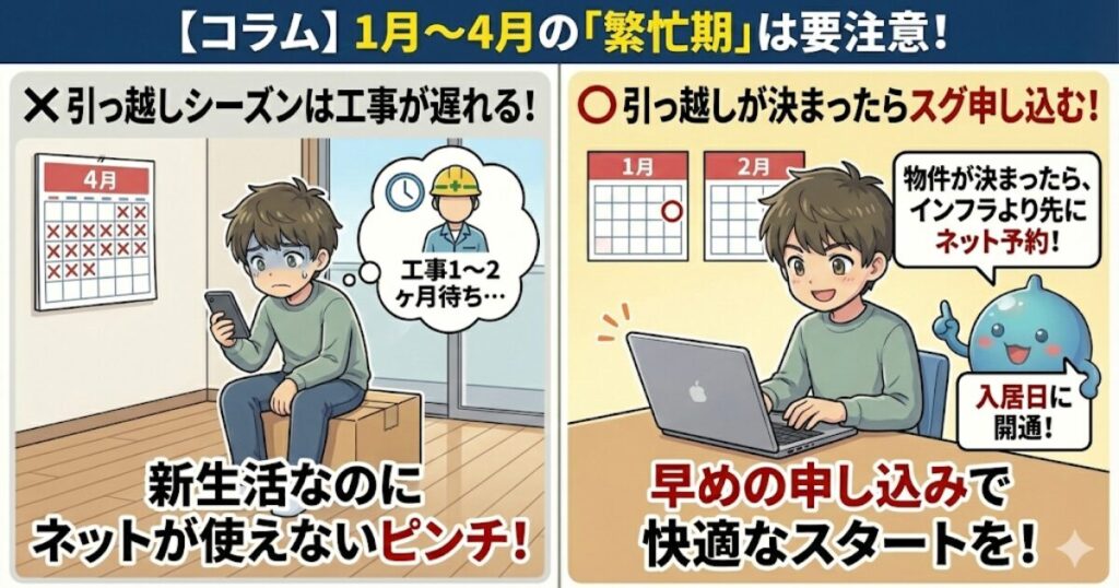 【コラム】1月〜4月の「繁忙期」は要注意！