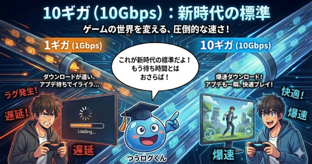  10ギガ（10Gbps）：新時代の標準