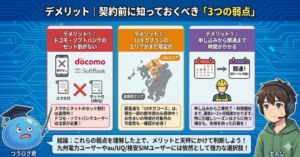 デメリット|契約前に知っておくべき「3つの弱点」