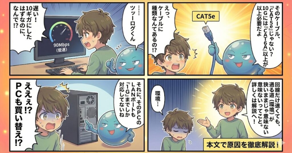 10ギガに変えても「速くならない」？最大の落とし穴