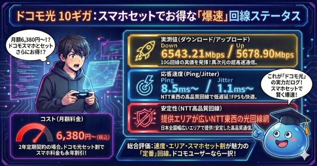 ドコモ光 10ギガ（GMOとくとくBB）【10Gの入門】