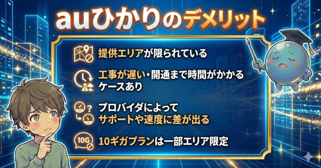 auひかりのデメリット