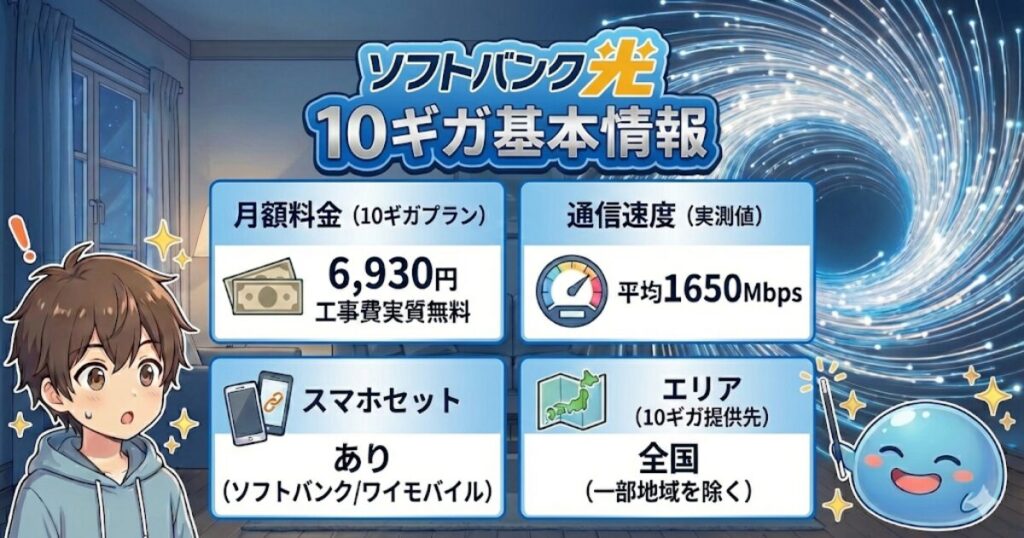 第5位：ソフトバンク光 10ギガ【SBユーザー】