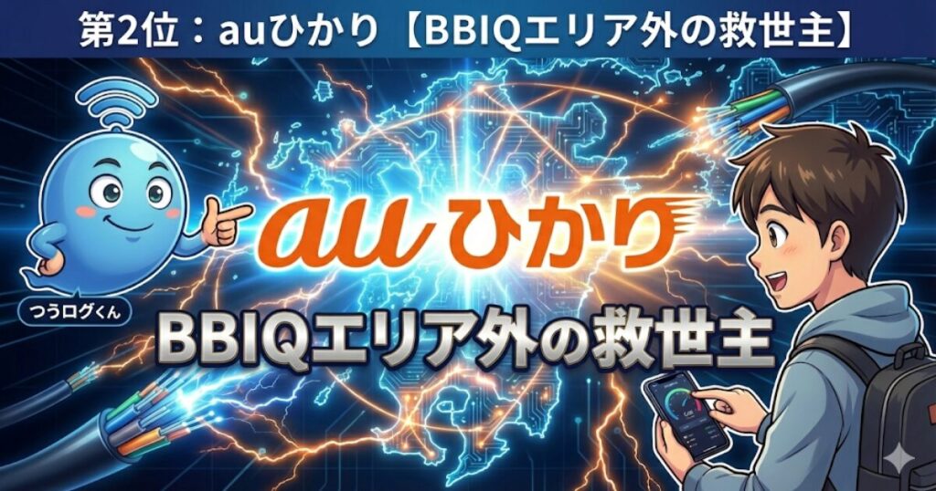 第2位：auひかり【BBIQエリア外の救世主】